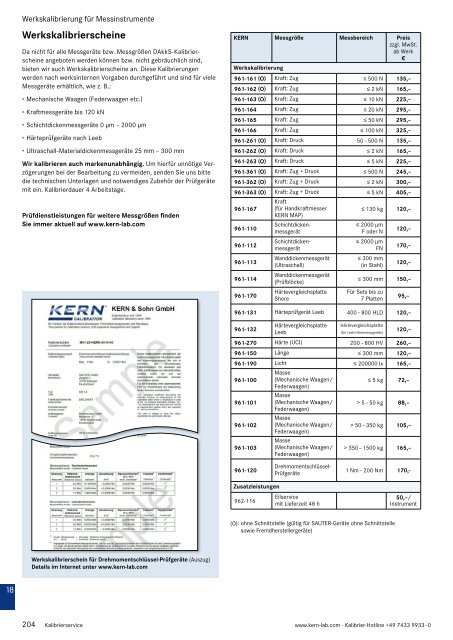 Kern Waagen - Gesamtkatalog 