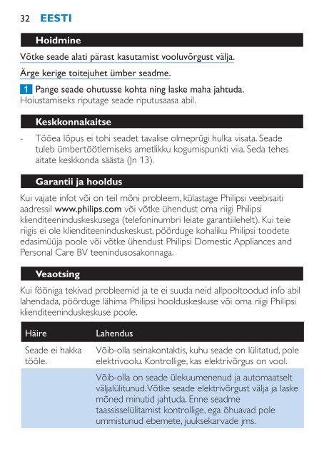 Philips SalonDry Control S&egrave;che-cheveux - Mode d&rsquo;emploi - RON