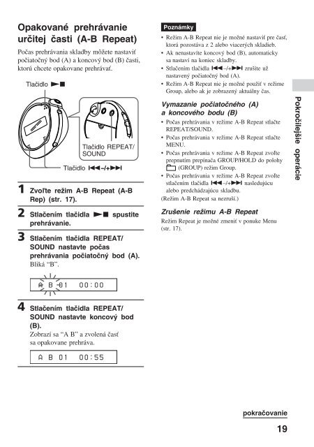 Sony NW-E103 - NW-E103 Istruzioni per l'uso Slovacco