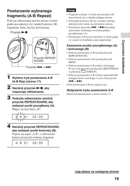 Sony NW-E103 - NW-E103 Istruzioni per l'uso Polacco