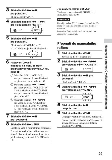 Sony NW-E103 - NW-E103 Istruzioni per l'uso Ceco