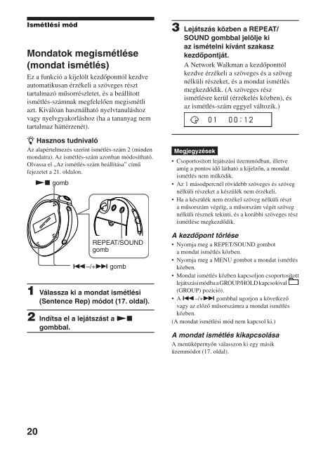 Sony NW-E103 - NW-E103 Istruzioni per l'uso Ungherese