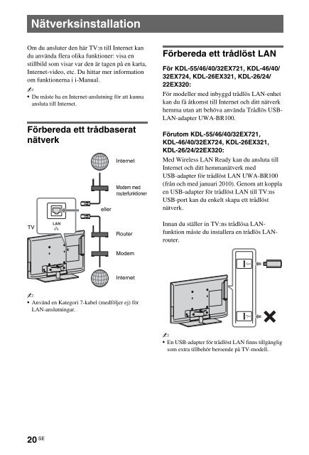 Sony KDL-40HX720 - KDL-40HX720 Istruzioni per l'uso Norvegese