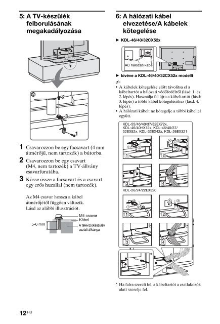 Sony KDL-40HX720 - KDL-40HX720 Istruzioni per l'uso Ungherese