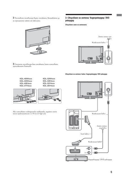 Sony KDL-26V4720 - KDL-26V4720 Istruzioni per l'uso Bulgaro