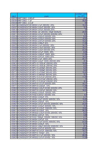 1 uF 35,83 458406 MKP 336/2