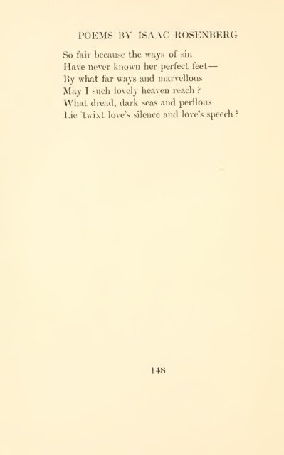 Poems by Isaac Rosenberg