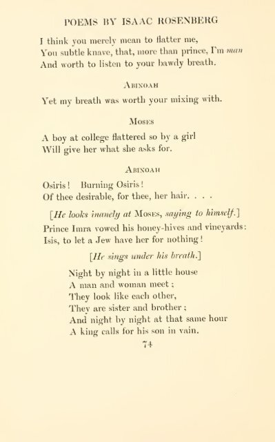 Poems by Isaac Rosenberg