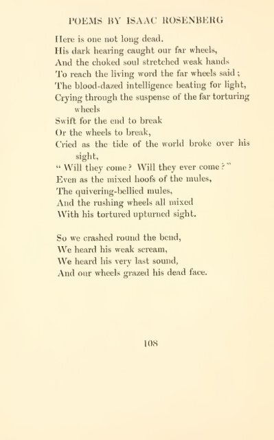 Poems by Isaac Rosenberg