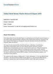 Global Metal Drums Market Research Report 2016