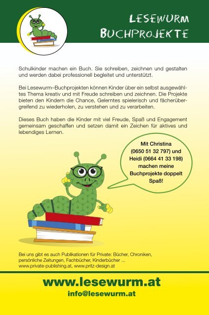 Lesewurm-Buchprojekt Volksschule Weidling