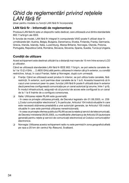 Sony VPCEH2S1E - VPCEH2S1E Documenti garanzia Polacco