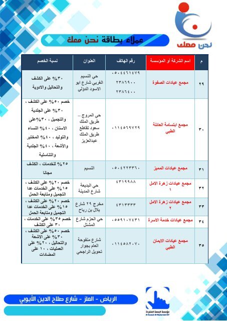  كتيب خصومات بطاقة نحن معك 