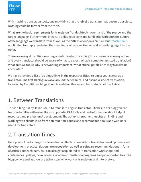 19 Blogs Every Translator Needs To Read