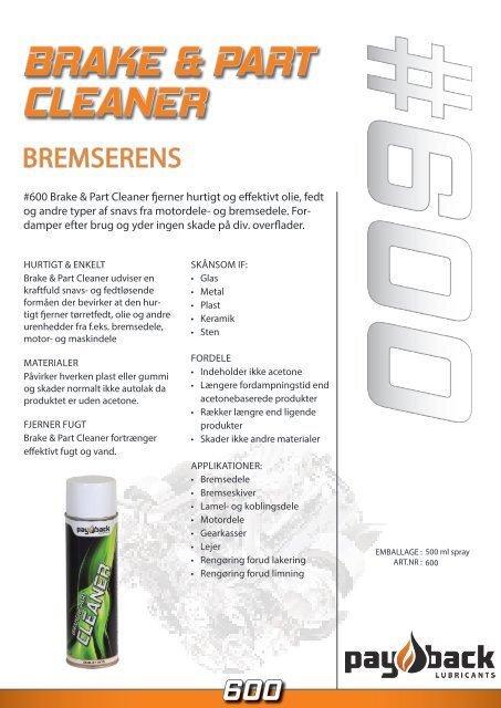 #600 Brake & Part Cleaner PDF
