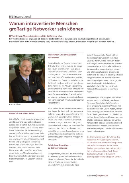 BNI-Magazin 3 - Bni in