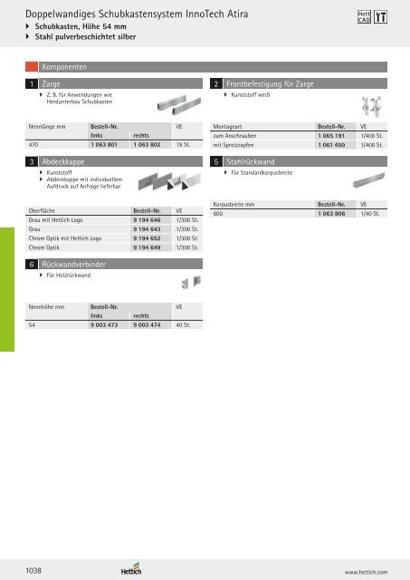 Hettich - Technik und Anwendung Band 1