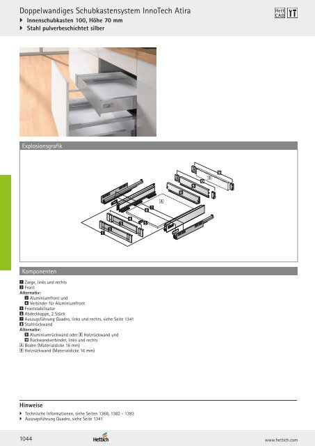 Hettich - Technik und Anwendung Band 1