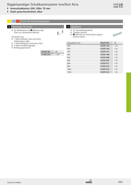 Hettich - Technik und Anwendung Band 1