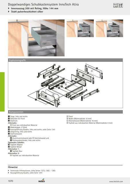 Hettich - Technik und Anwendung Band 1