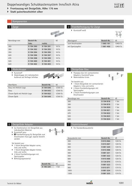 Hettich - Technik und Anwendung Band 1