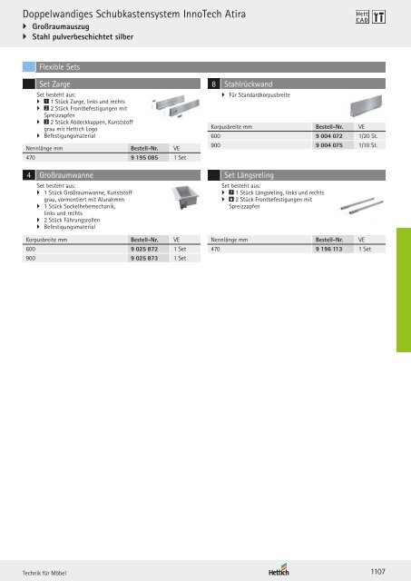 Hettich - Technik und Anwendung Band 1