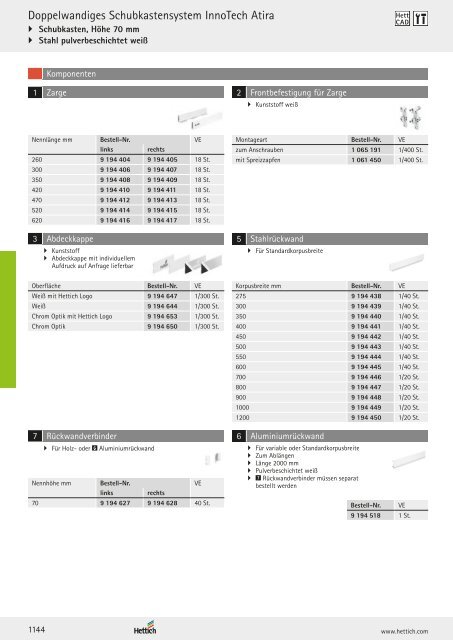 Hettich - Technik und Anwendung Band 1