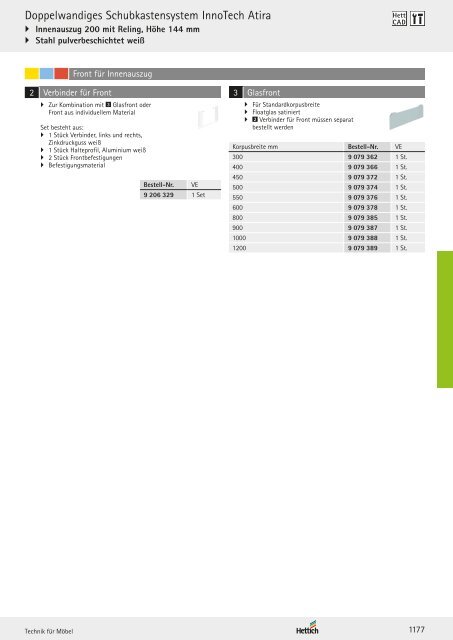 Hettich - Technik und Anwendung Band 1