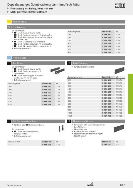 Hettich - Technik und Anwendung Band 1