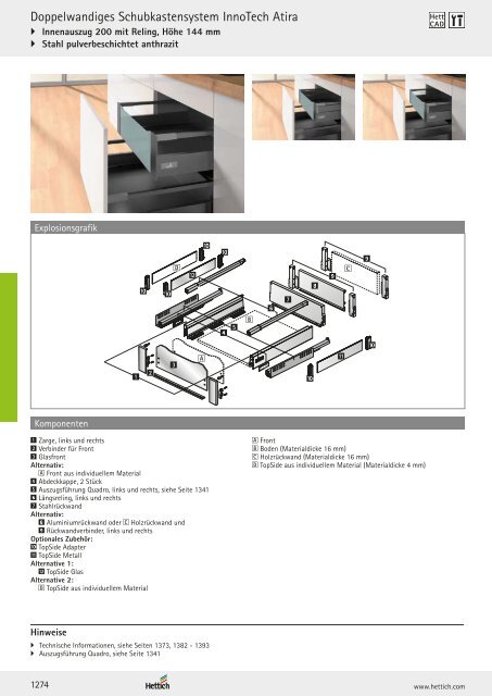 Hettich - Technik und Anwendung Band 1