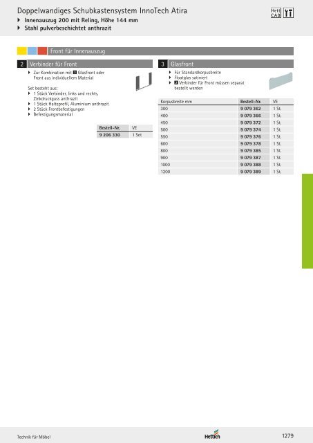 Hettich - Technik und Anwendung Band 1