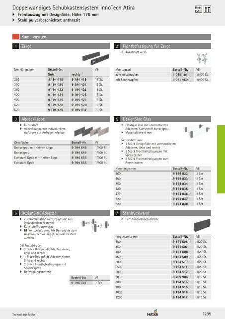 Hettich - Technik und Anwendung Band 1