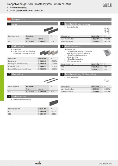 Hettich - Technik und Anwendung Band 1