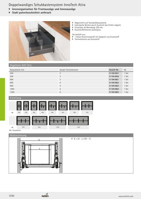 Hettich - Technik und Anwendung Band 1