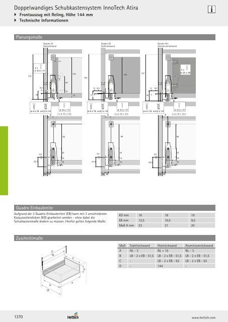 Hettich - Technik und Anwendung Band 1