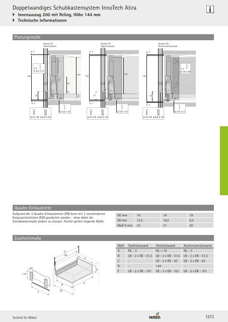 Hettich - Technik und Anwendung Band 1