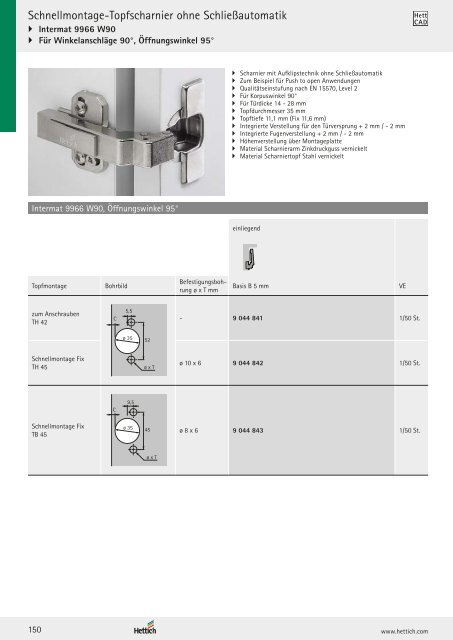 Hettich - Technik und Anwendung Band 1