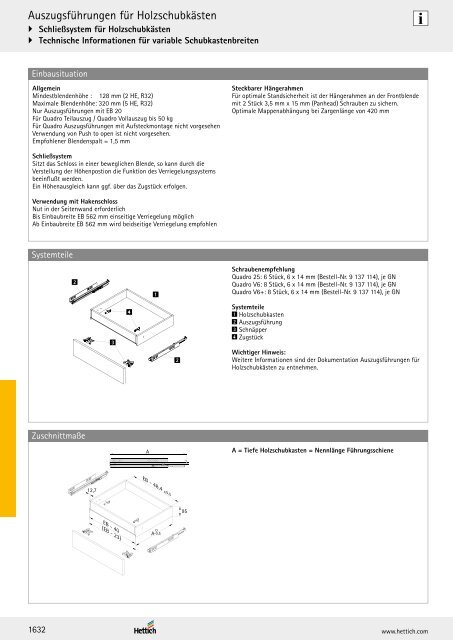 Hettich - Technik und Anwendung Band 1