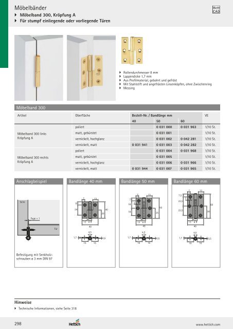 Hettich - Technik und Anwendung Band 1