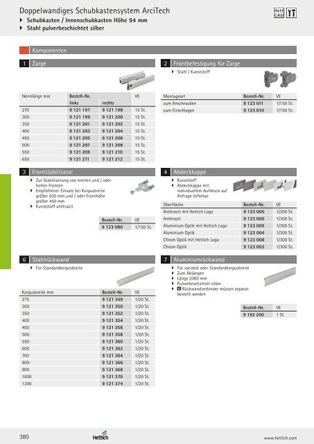 Hettich - Technik und Anwendung Band 1