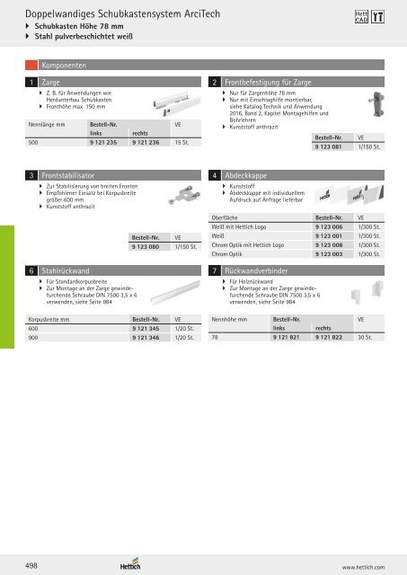 Hettich - Technik und Anwendung Band 1