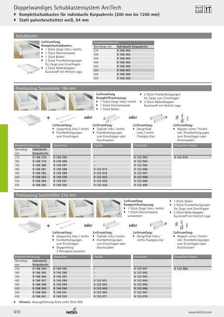 Hettich - Technik und Anwendung Band 1