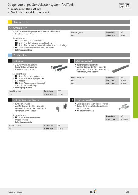 Hettich - Technik und Anwendung Band 1