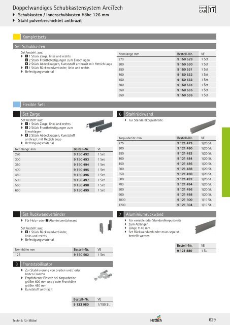 Hettich - Technik und Anwendung Band 1