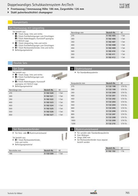 Hettich - Technik und Anwendung Band 1