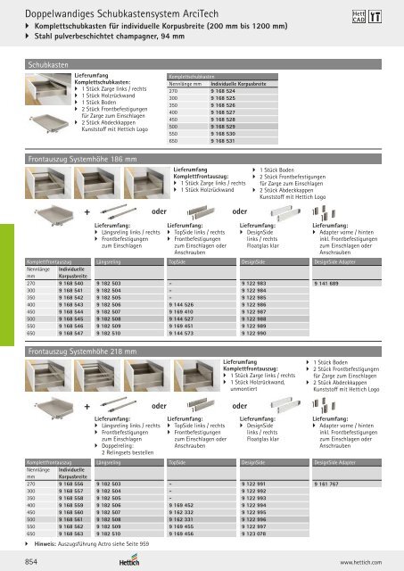 Hettich - Technik und Anwendung Band 1