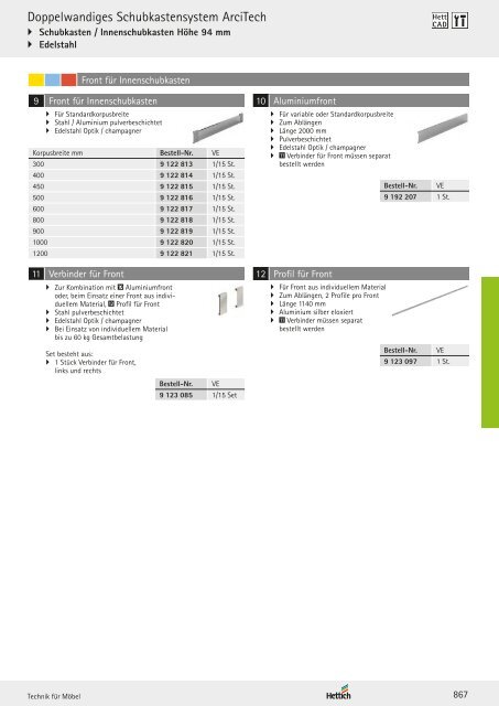 Hettich - Technik und Anwendung Band 1