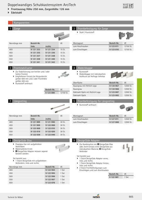 Hettich - Technik und Anwendung Band 1