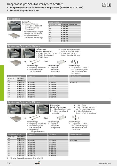 Hettich - Technik und Anwendung Band 1