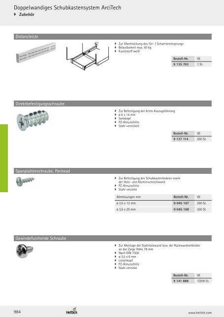 Hettich - Technik und Anwendung Band 1